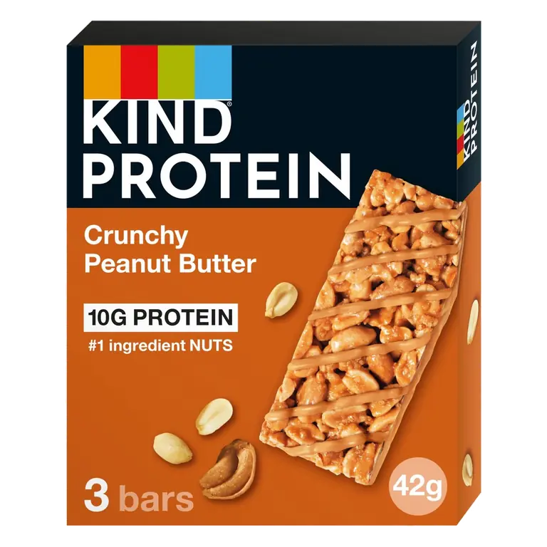 Protein Crunchy Peanut Butter Cereal Bars 3 x 42g
