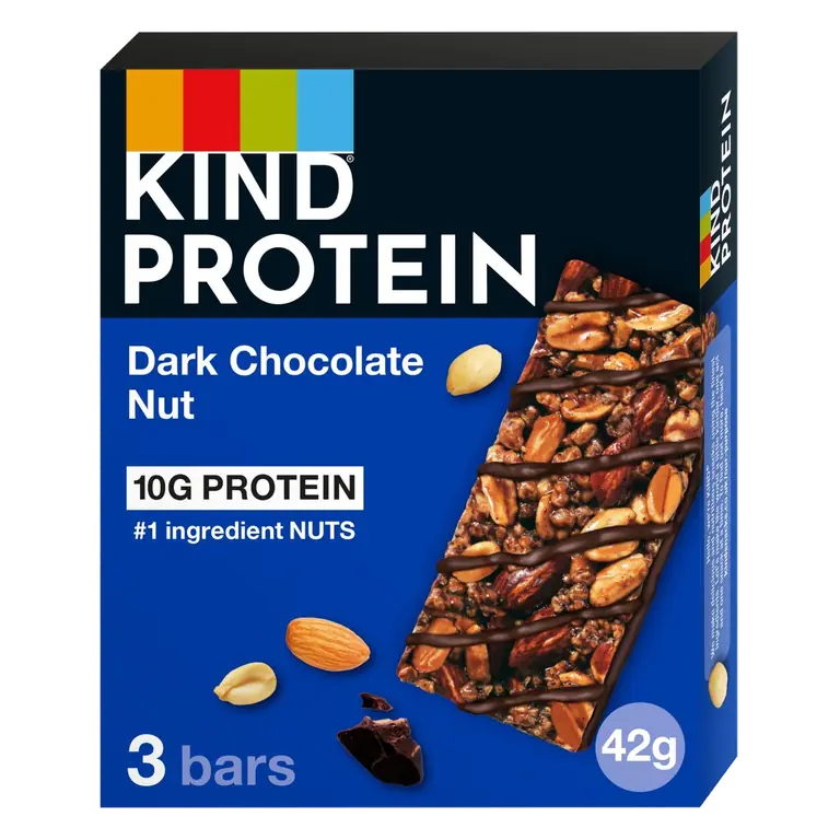 Protein Dark Chocolate Nut Snack Bars 3 x 42g