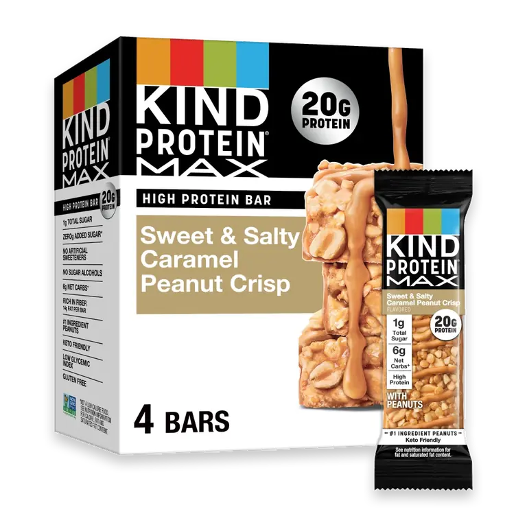 Protein MAX Sweet & Salty Caramel Peanut Crisp Protein Bars