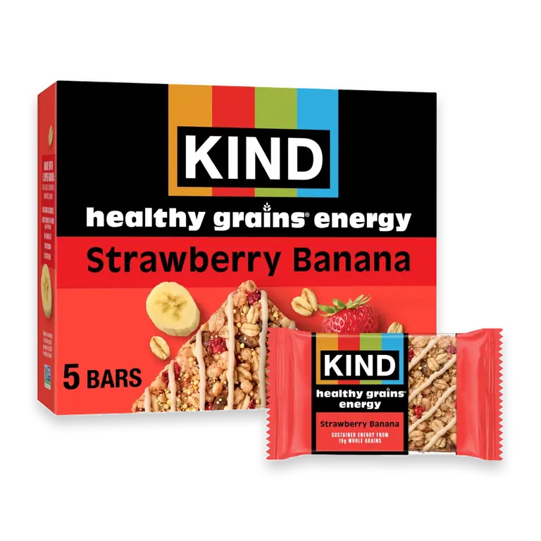 Strawberry Banana Healthy Grains Energy Bars