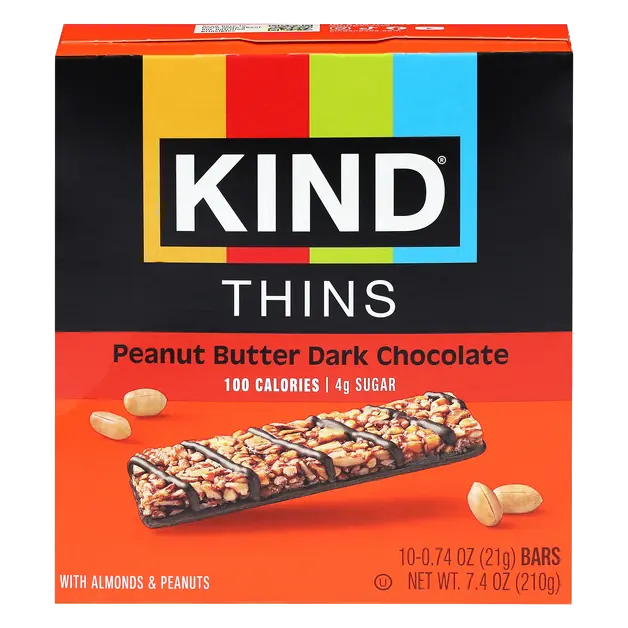 Thins Gluten Free Peanut Butter Dark Chocolate with Nuts Bars - 10 ct