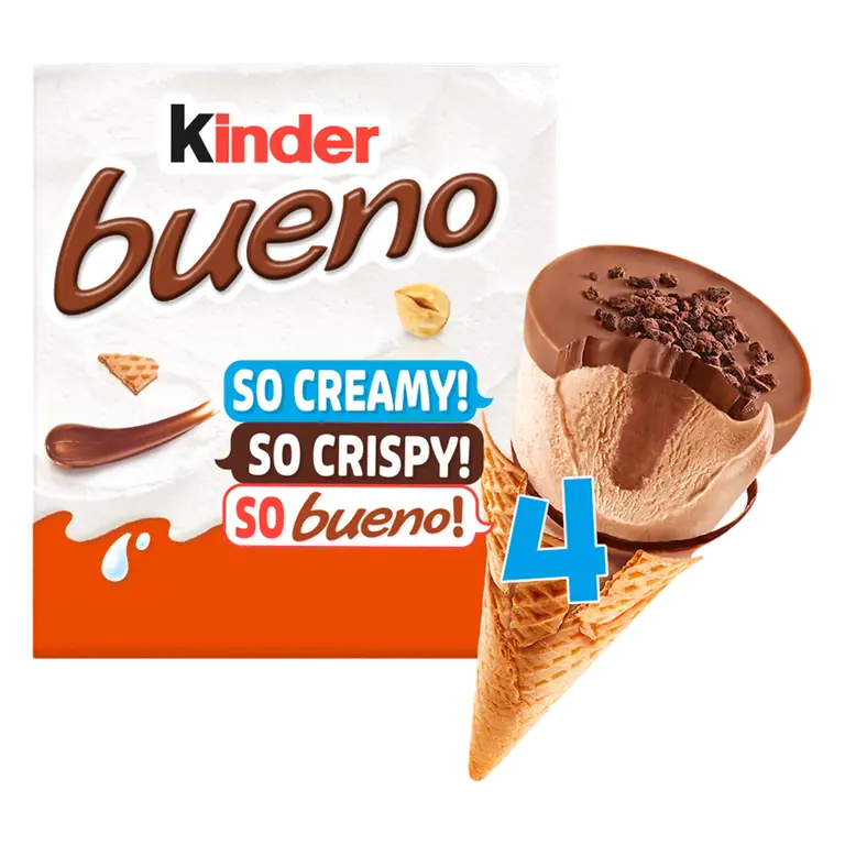 Kinder Bueno Classic Ice Cream Cones 4x90ml