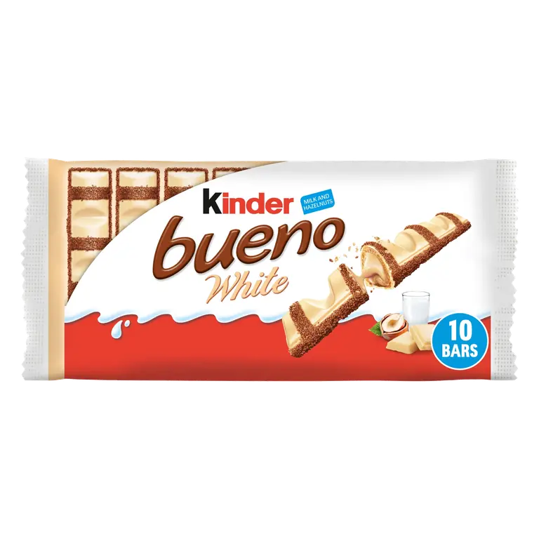 Kinder Bueno White Milk and Hazelnuts Bueno Bars 5 x 39g