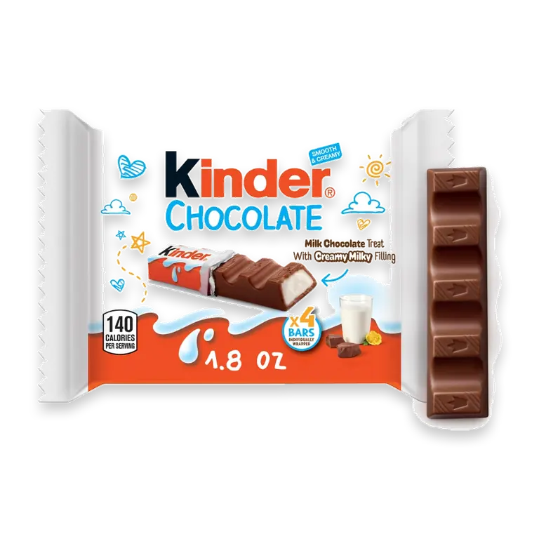 Chocolate Milk Chocolate Bars with Creamy Milky Filling Individually Wrapped Candy