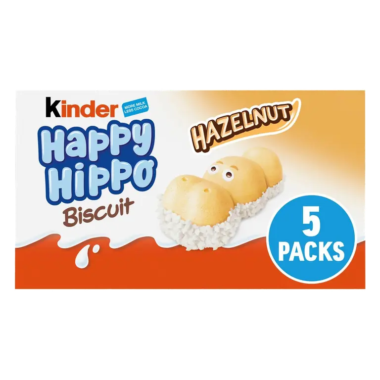 Happy Hippo Milk Chocolate & Hazelnut Biscuits Multipack