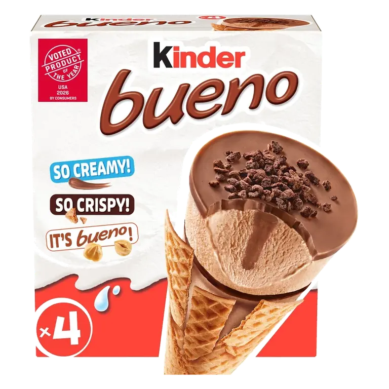 Kinder Bueno Hazelnut Dairy Dessert, 12.2 fl oz/4ct
