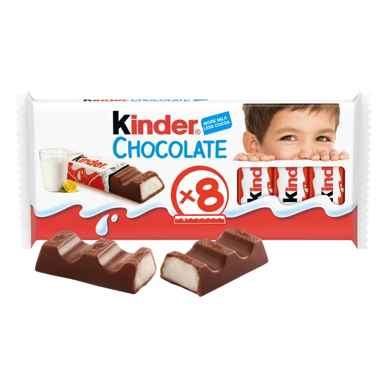 Kinder Milk Chocolate Fun Size Treat Snack Bars Multipack 8 x 12.5g