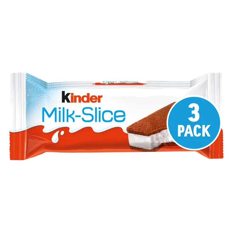 Kinder Milk Slice Sponge Cake with Milky Filling Treat Snack Bars Multipack 3 x 28g