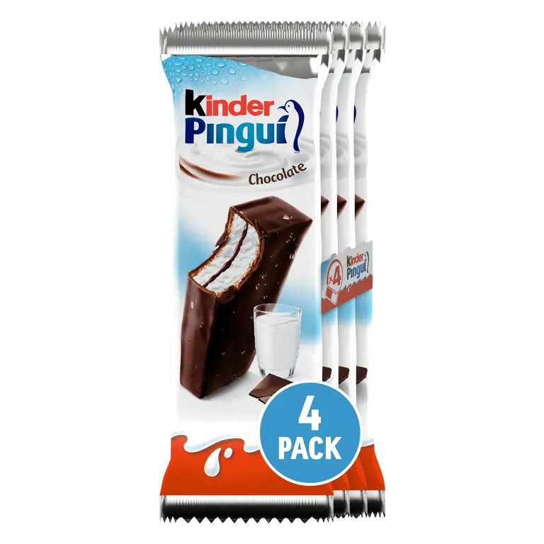 Kinder Pingui Milk and Chocolate Chilled Treat 4 x 30g (120g)