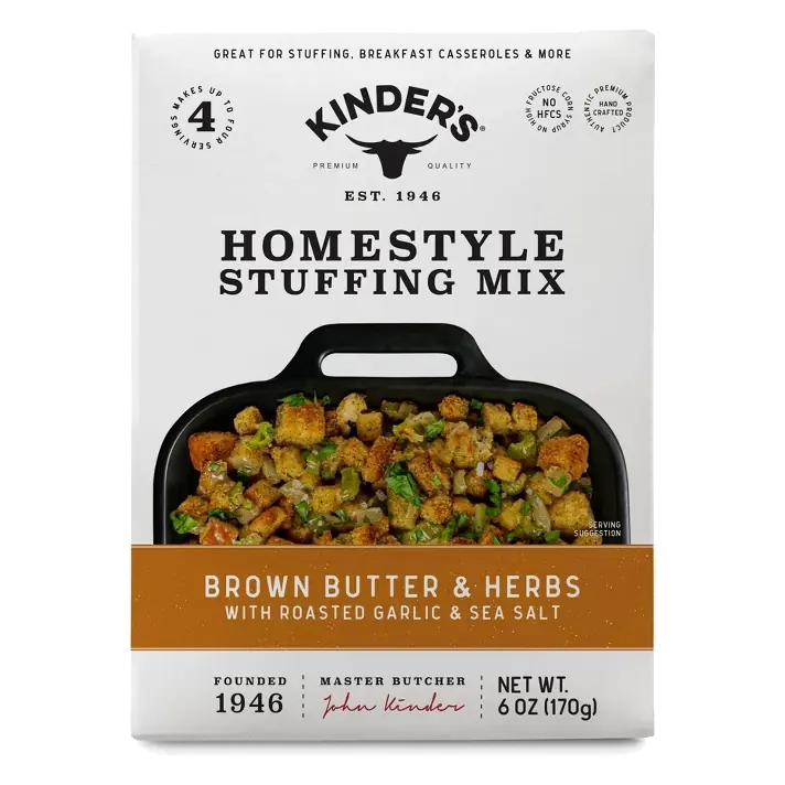 Kinder's Homestyle Brown Butter and Herbs Stuffing Mix, 6oz