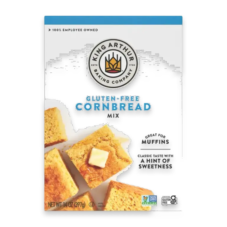 King Arthur, Gluten Free Cornbread + Muffin Mix, Non-GMO Project Verified, Certified Kosher