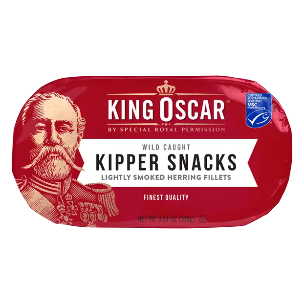 Wild Caught Kipper Snacks Lightly Smoked Herring Fillets