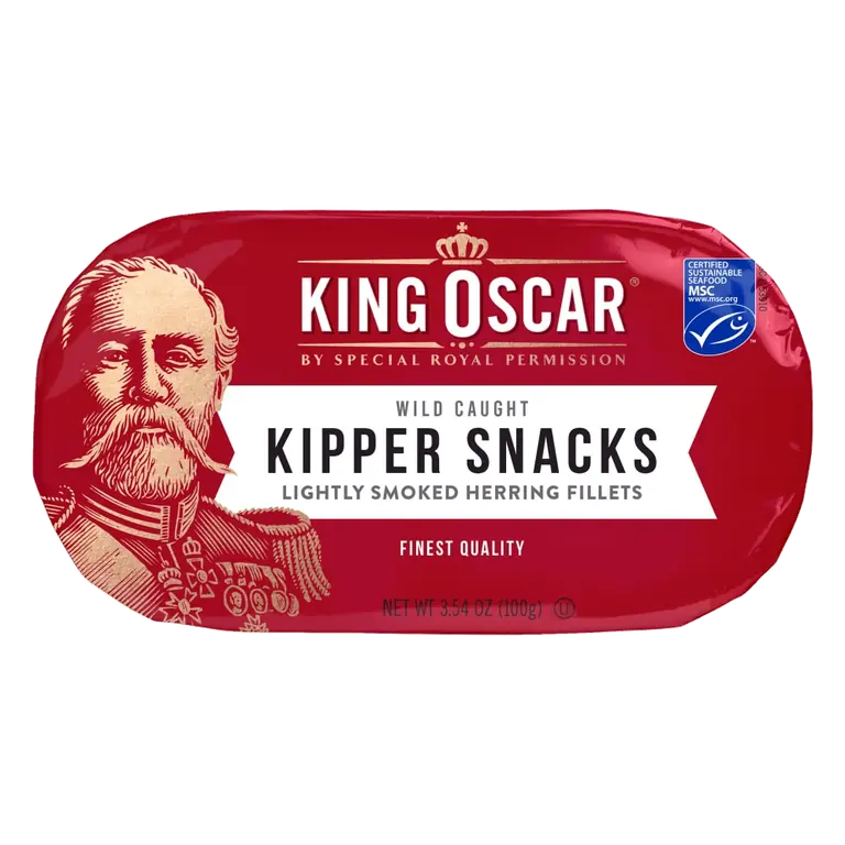 Wild Caught Lightly Smoked Herring Fillets Kipper Snacks