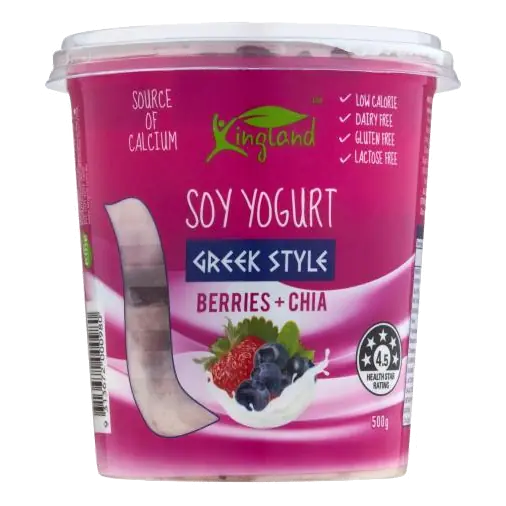 Dairy Free Berries & Chia Seeds Greek Style Yoghurt