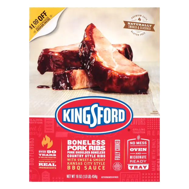 Boneless Country Style Pork Ribs w/Kansas City Style BBQ Sauce