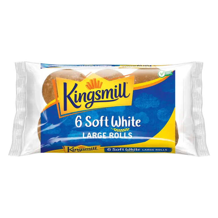 Kingsmill 6 Soft White Large Rolls