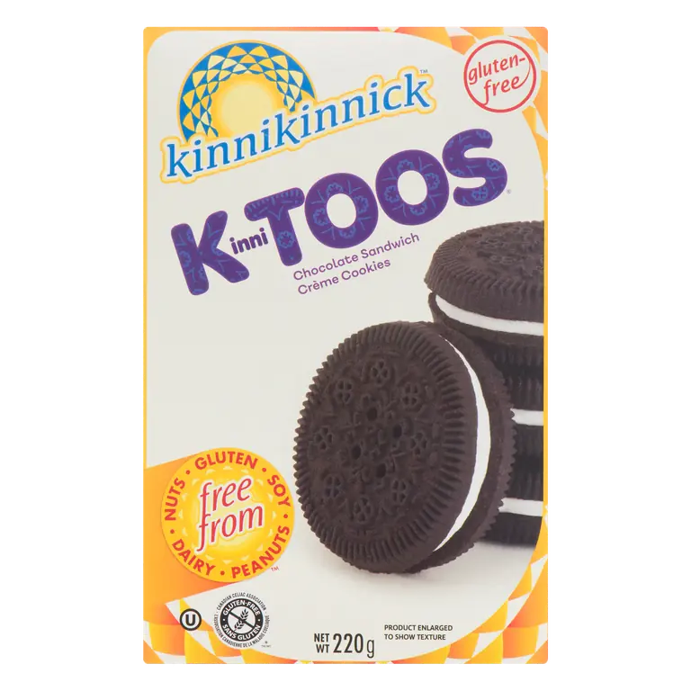 Gluten-Free KinniToos Cookies Chocolate Sandwich 220 g