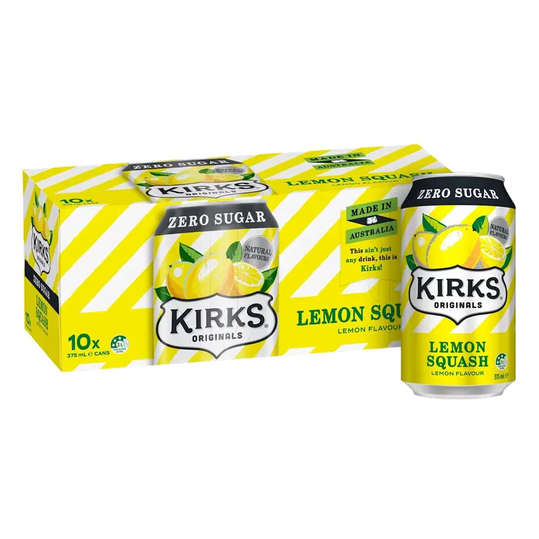 Sugar Free Lemon Squash Multipack Cans Soft Drink 375mL