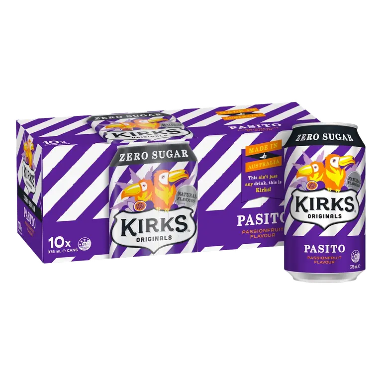 Sugar Free Pasito Passionfruit Multipack Cans Soft Drink 375mL