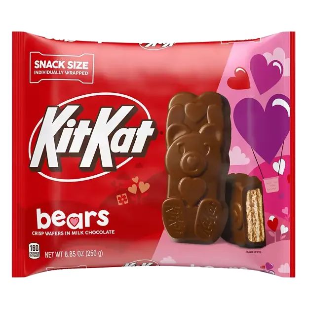 Bears Snack Size Crisp Wafers in Milk Chocolate