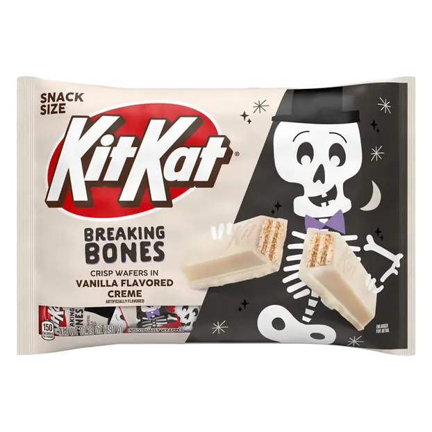 Breaking Bones Vanilla Flavored Creme Crisp Wafers Halloween Candy