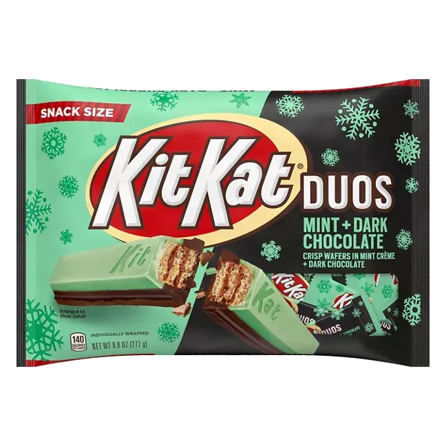 Duos Crisp Wafers, Mint + Dark Chocolate, Snack Size