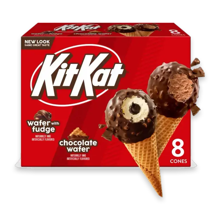 Frozen Dairy Dessert Cones, Wafer with Fudge & Chocolate Wafer, 8 Count