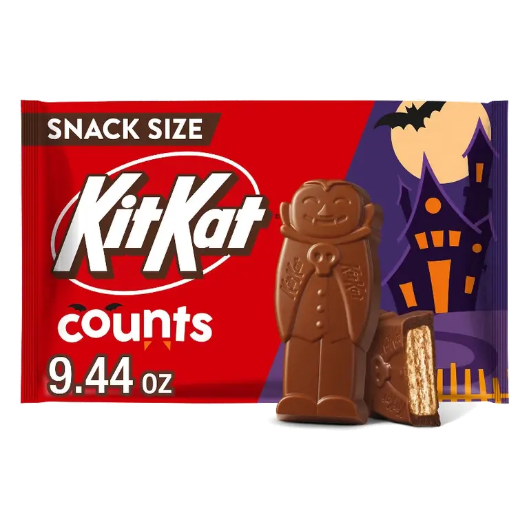 Kit Kat Milk Chocolate Counts and Witches Halloween Candy Snack Size, 9.44oz
