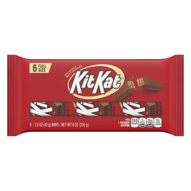 Milk Chocolate Crisp Wafers Candy Full Size Bars - 6 ct