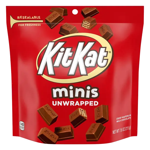 Minis Milk Chocolate Crisp Wafers Candy Bars Unwrapped