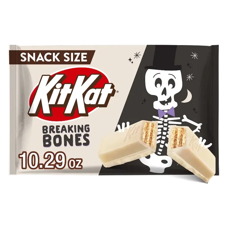Kit Kat White Creme Breaking Bones Halloween Candy Snack Size, 10.29oz