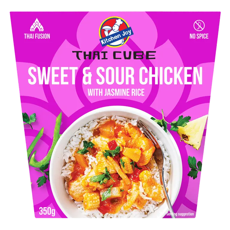 Kitchen Joy Thai Cube Sweet & Sour Chicken with Jasmine Rice 350g