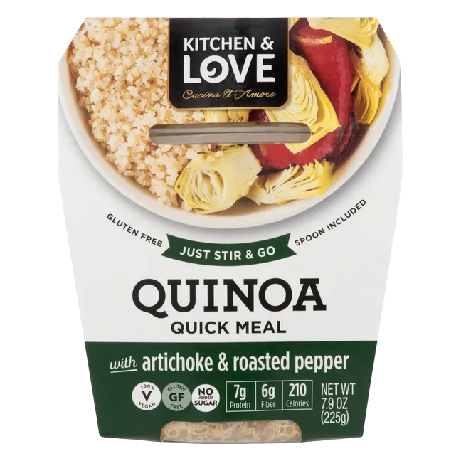 Gluten Free Quinoa Quick Meal w/Artichoke & Roasted Pepper