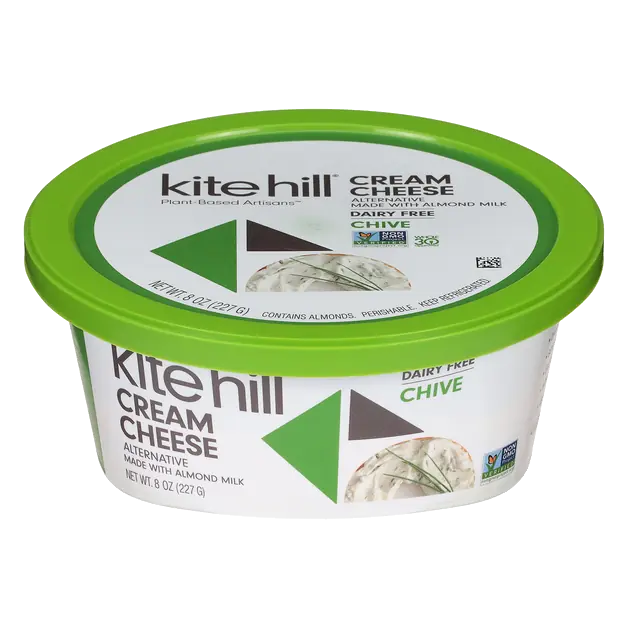 Dairy Free Plant-Based Vegan Chive Cream Cheese Alternative