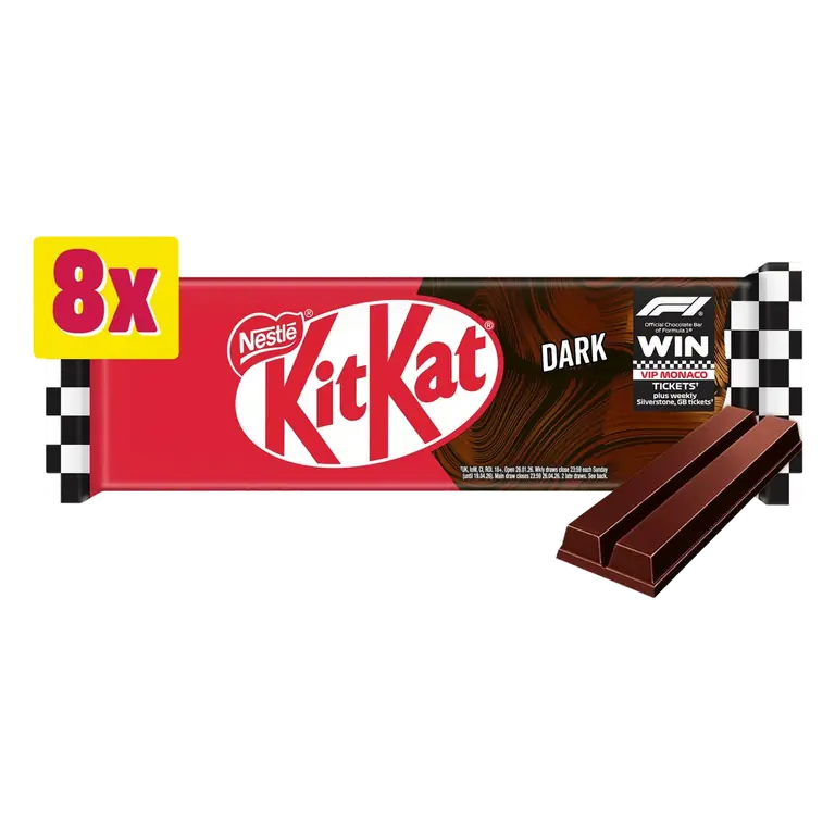 2 Finger Dark Chocolate Biscuit Bar 8 Pack Multipack