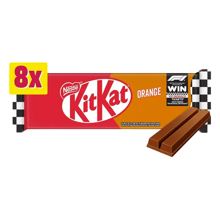 2 Finger Orange Chocolate Biscuit Bar Multipack 8 x 20.7g