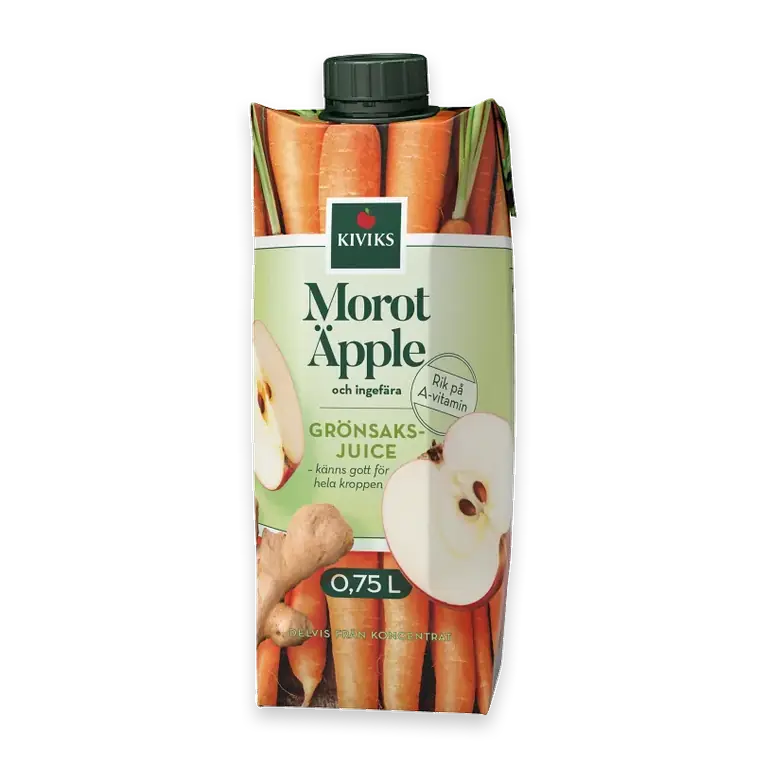 Grönsaksjuice Morot Äpple Ingefära 1l