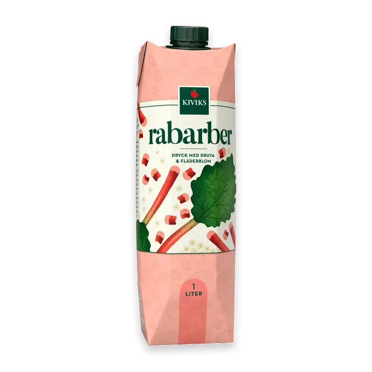 Rabarberdryck med druva & fläder 1l
