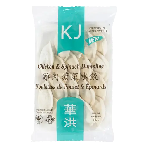 KJ Frozen Dumplings Chicken & Spinach 380 g