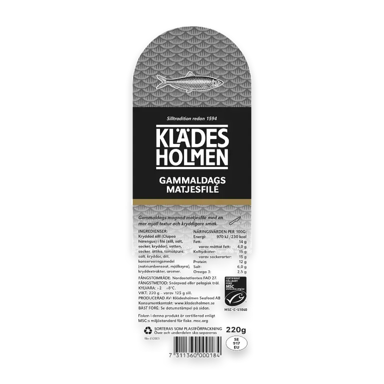 Matjesfilé Gammeldags 220g
