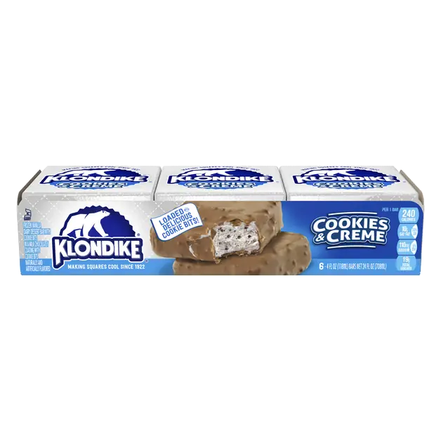 Cookies & Creme Frozen Dairy Dessert Bars - 6 ct