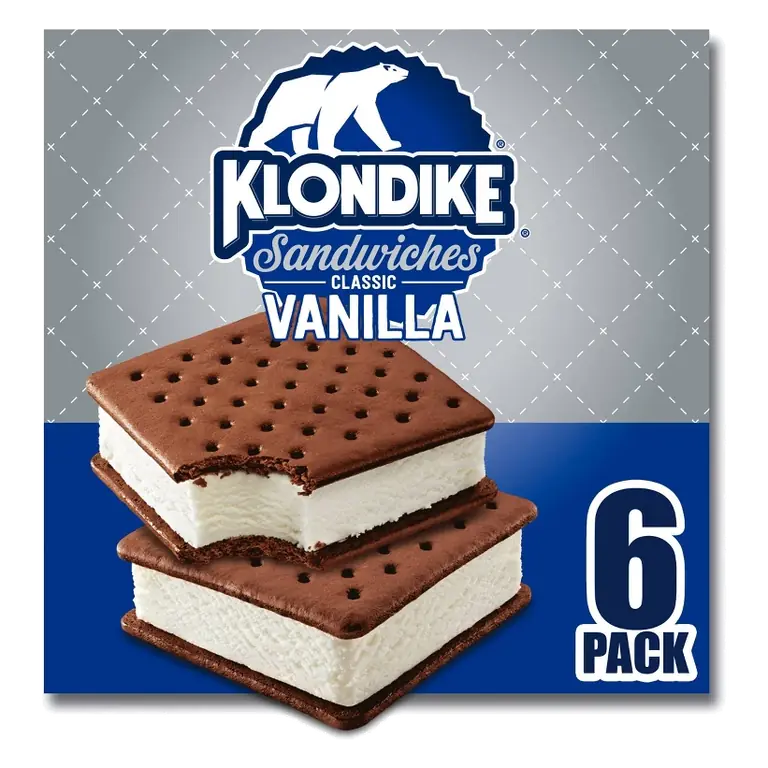 Klondike Vanilla Ice Cream Sandwich, 6pk/25.36 fl oz: REAL Seal
