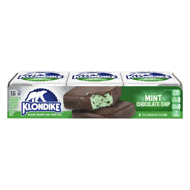 Mint Chocolate Chip Ice Cream Bars - 6 ct