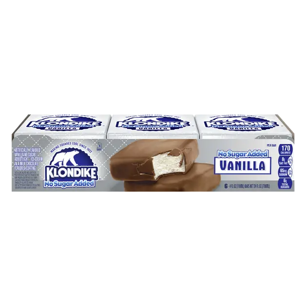 No Sugar Added Vanilla Ice Cream Bars - 6 ct