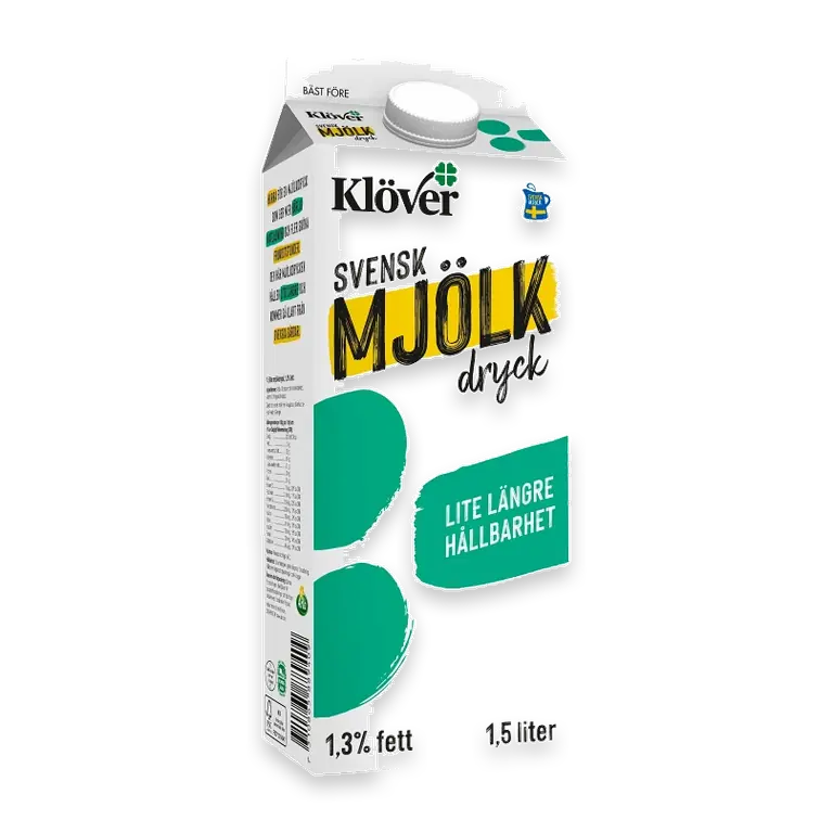 Mjölkdryck längre hållbarhet 1,3% 1,5l Klöver®