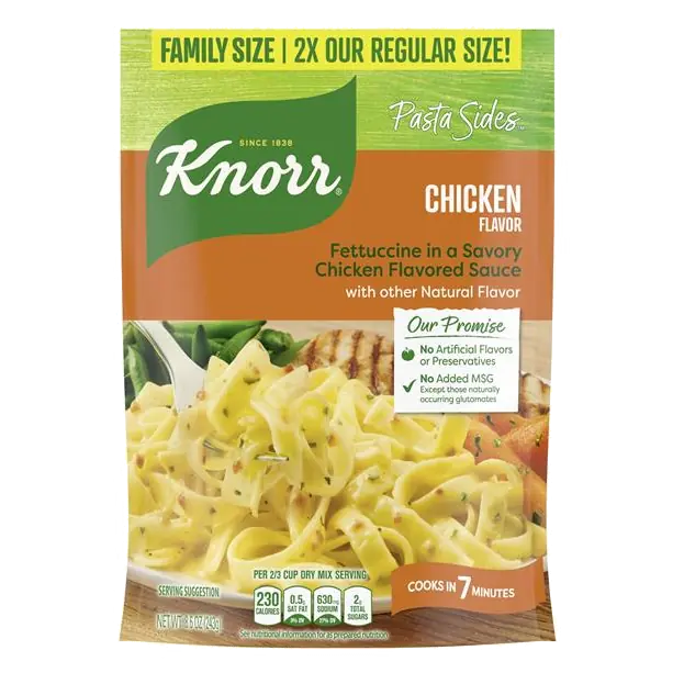 Chicken Flavor Fettuccine in a Savory Chicken Flavored Sauce