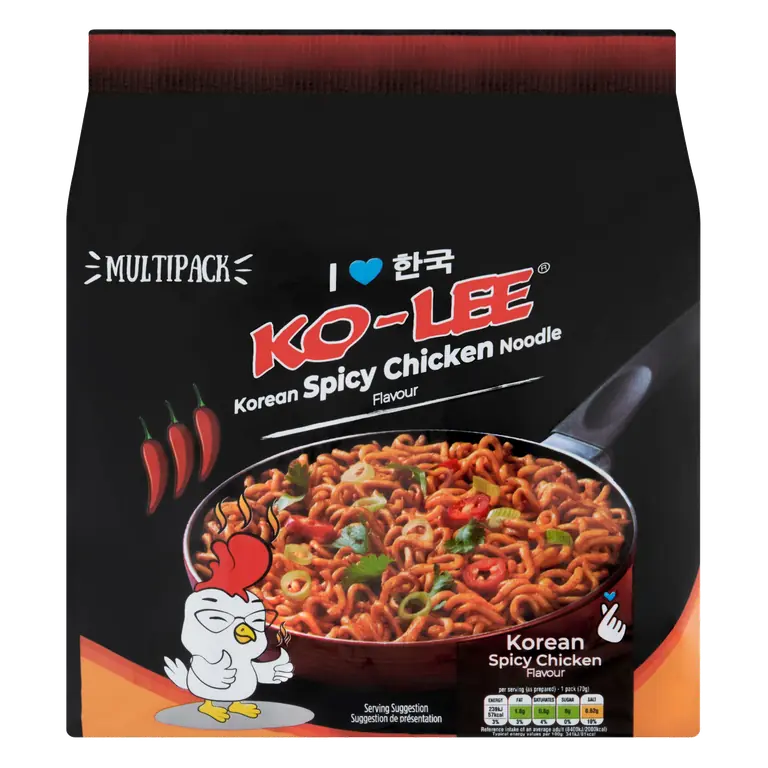 Ko-Lee Korean Spicy Chicken Flavour Noodle 4 x 70g