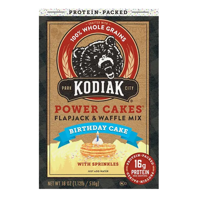 Birthday Cake with Sprinkles Power Cakes Flapjack & Waffle Mix