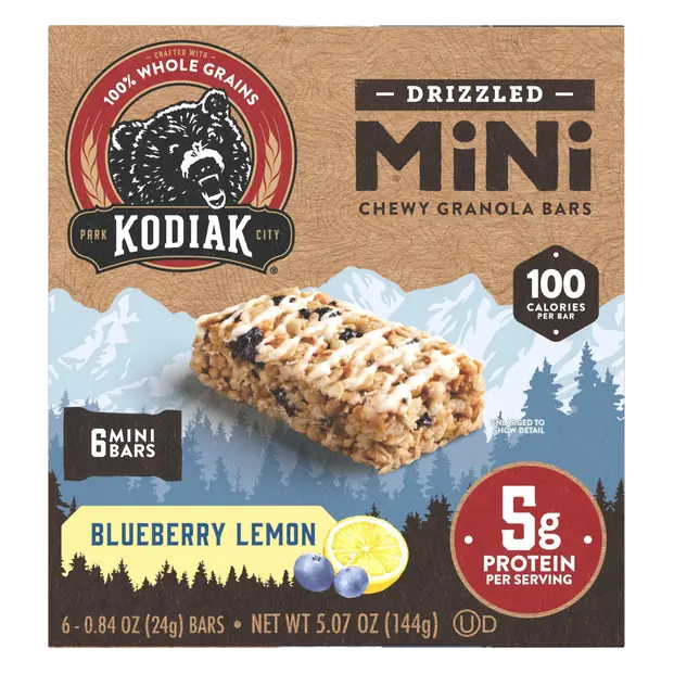 Blueberry Lemon Drizzled Mini Chewy Granola Bars - 6 ct