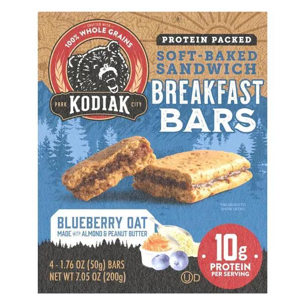Blueberry Oat Soft-Baked Sandwich Protein Breakfast Bars - 4 ct